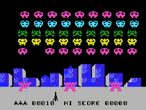 CreatiVision Sonic Invader Screenshot